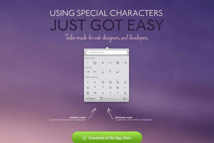 Characters mac app